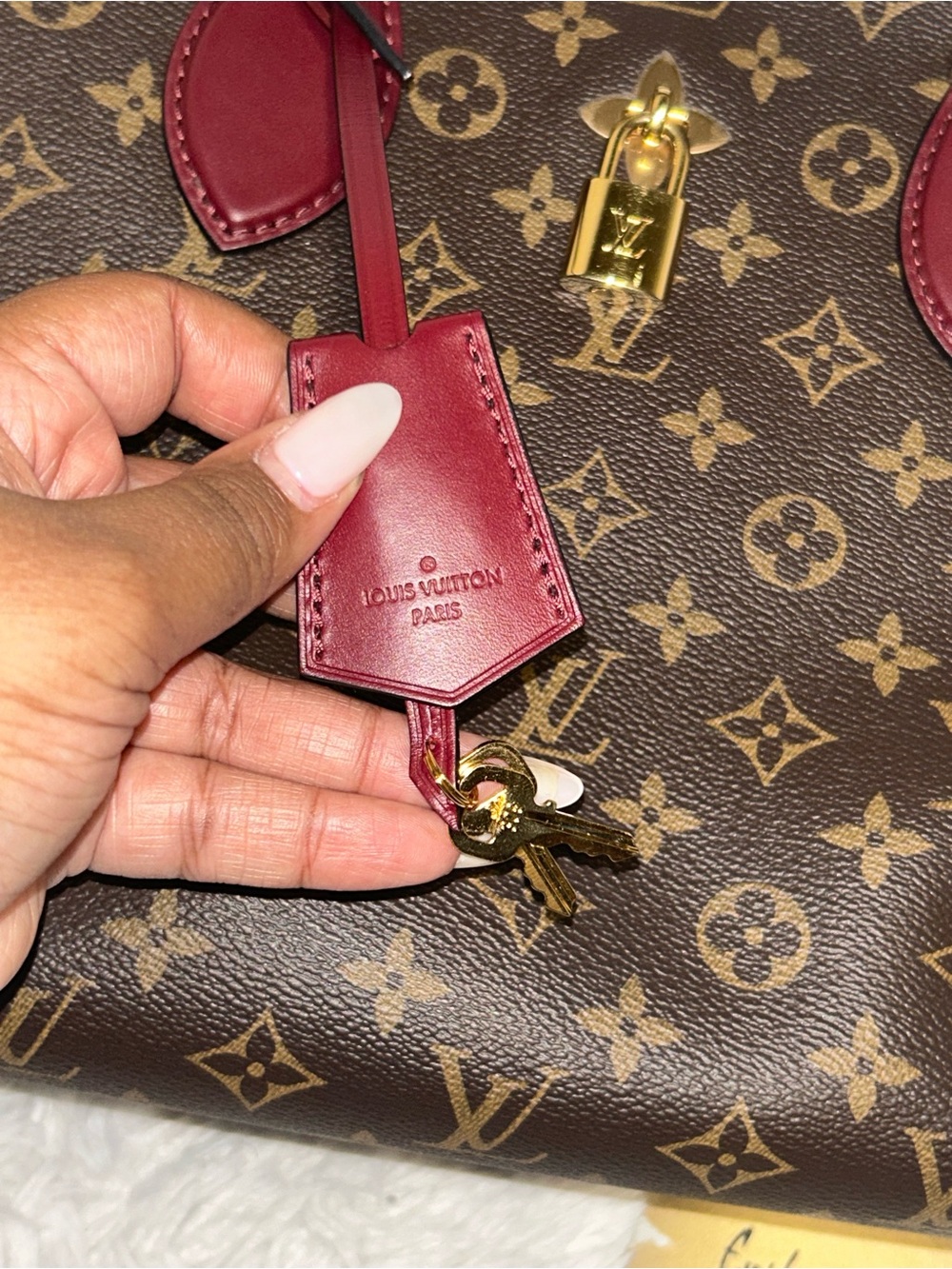 Louis Vuitton Monogram Canvas Flower Tote MM Bordeaux - Picture 13 of 16